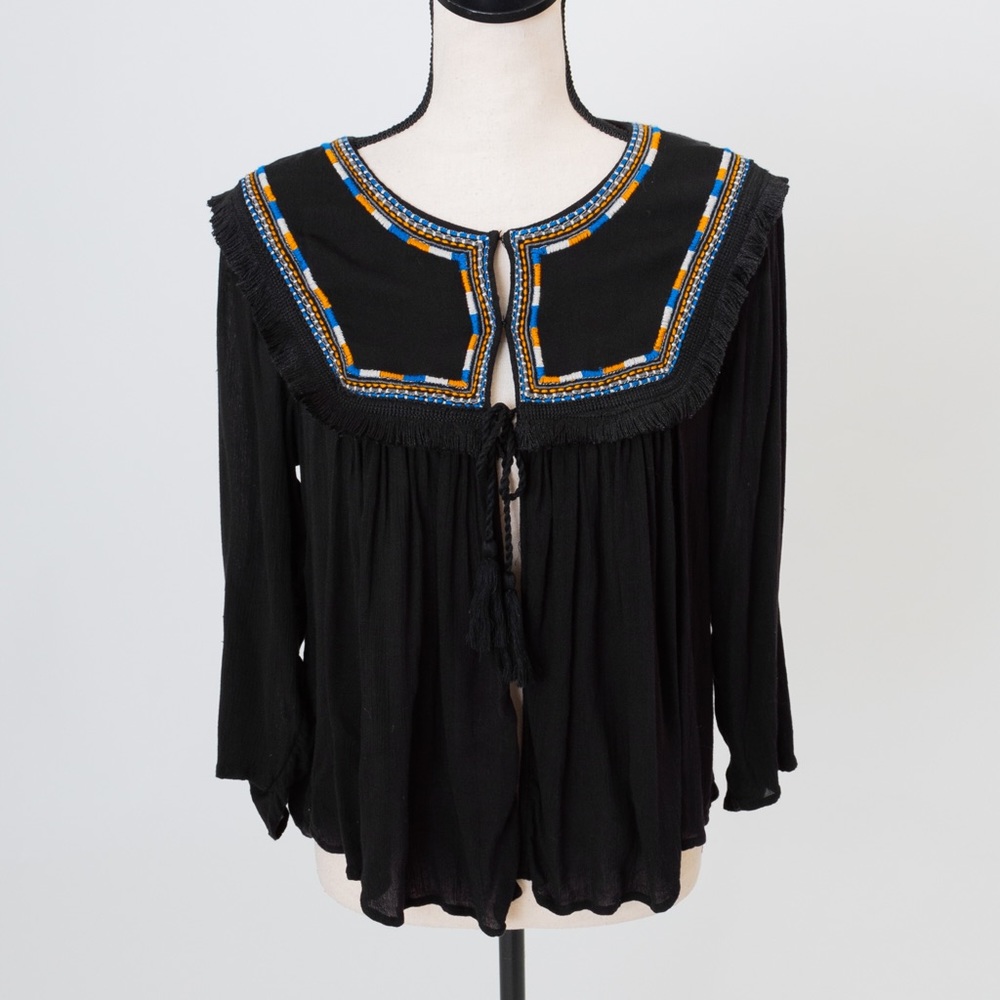 Boho meets western vibe top with fringe 8 by H&M